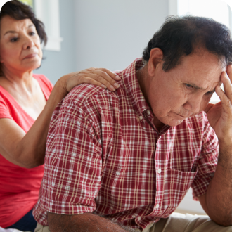 Clinical depression can be triggered by some diseases that are common later in life, like Alzheimer’s disease, Parkinson’s disease, heart disease, cancer, and arthritis.